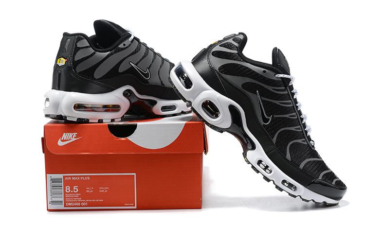 2021 Nike Air Max Plus Black White Running Shoes